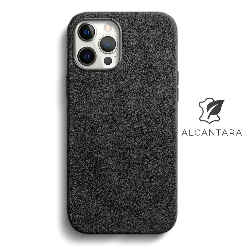 Alcantara iPhone Case Mobile Phone Cases Saguaro iPhone 12 Pro Max (No MagSafe) Black Alcantara 