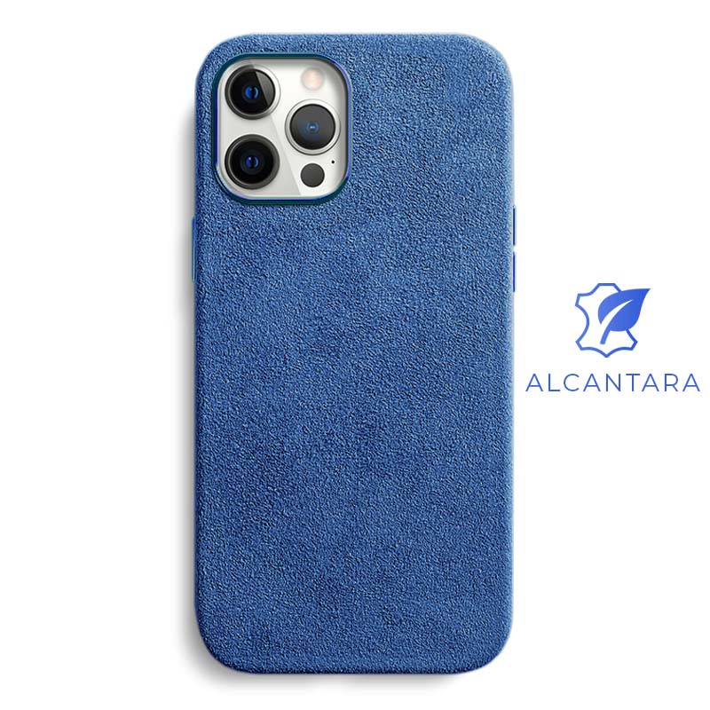 Alcantara iPhone Case Mobile Phone Cases Saguaro iPhone 12 Pro Max (No MagSafe) Blue Alcantara 