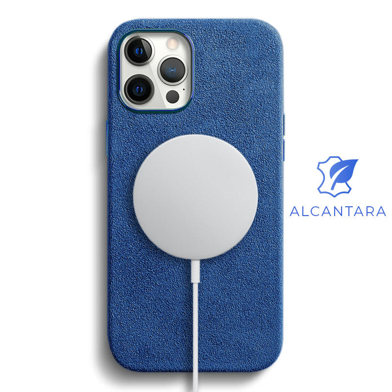 Alcantara iPhone Case Mobile Phone Cases Saguaro iPhone 12 Pro Max Blue Alcantara 