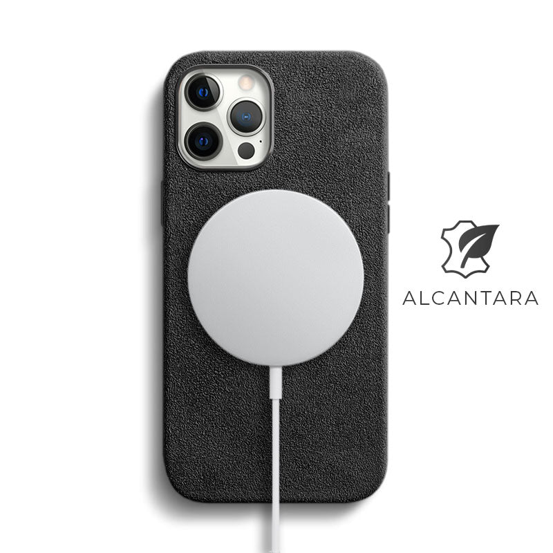 Alcantara iPhone Case Mobile Phone Cases Saguaro iPhone 12/12 Pro Black Alcantara 