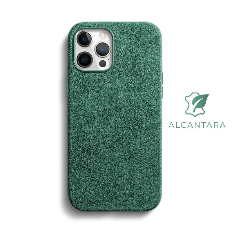 Alcantara iPhone Case (Clearance) Mobile iPhone Cases Saguaro iPhone 12/12 Pro Green Alcantara 