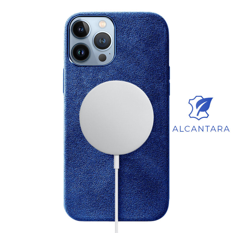 Alcantara iPhone Case Mobile Phone Cases Saguaro iPhone 13 Pro Max Blue Alcantara 